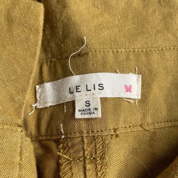 Le Lis High Waisted Mustard Shorts - Picture 2 of 3